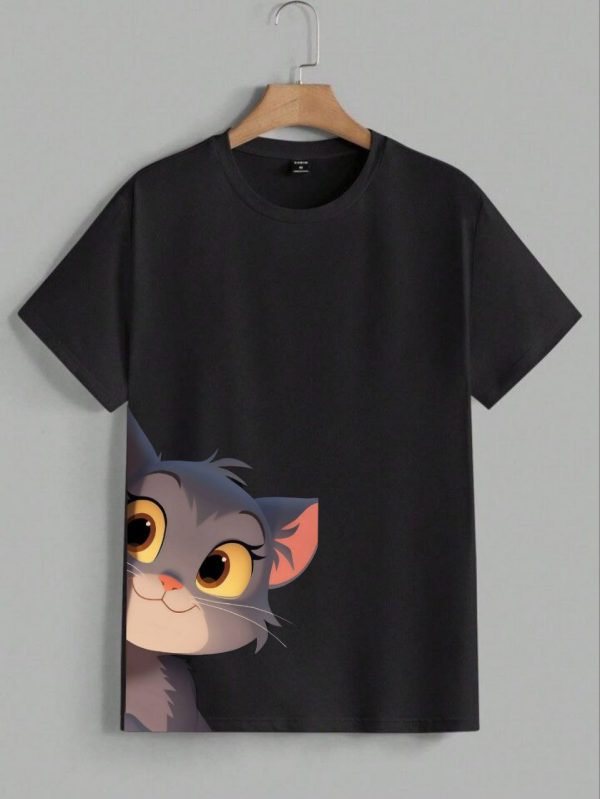 Funny peeping cat t-shirt - Image 11