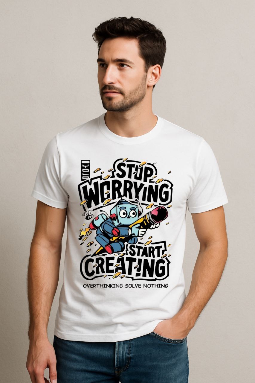 Stop worrying graphic tshirt
