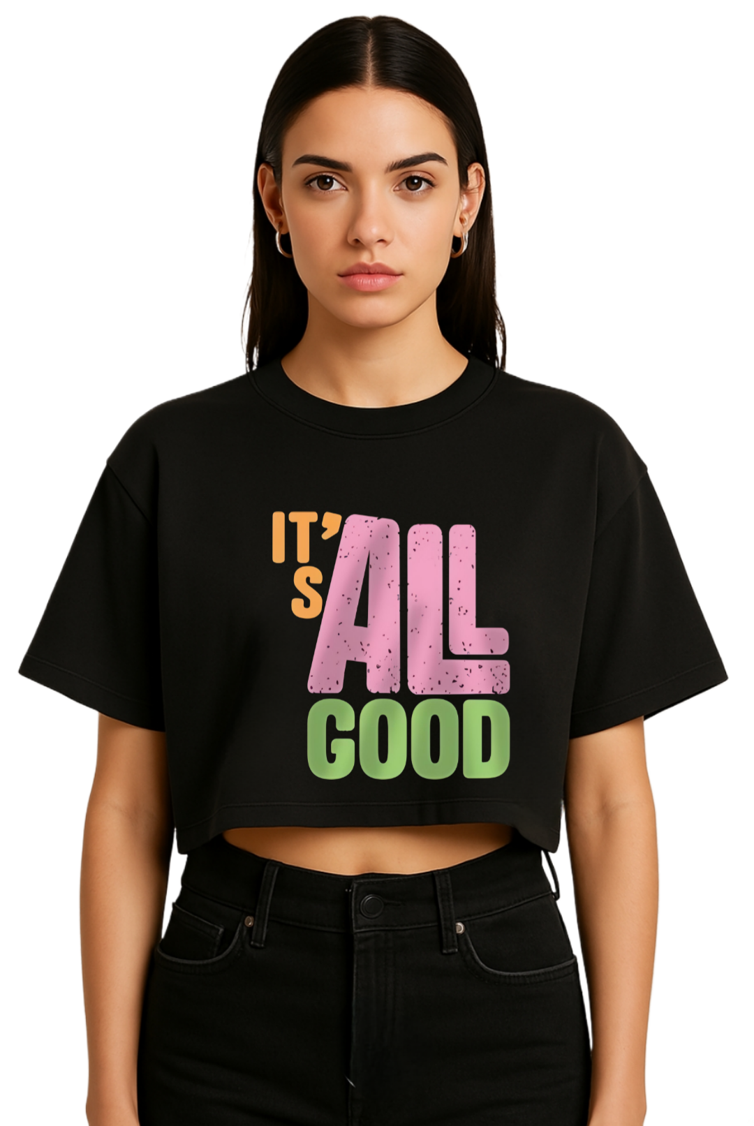 It's all good crop top
