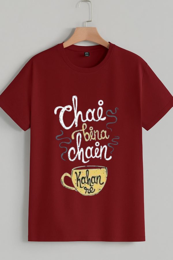 Chai bina chain kaha re (Chai Lover) t-shirt - Image 4